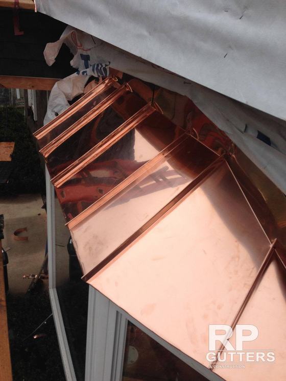 Copper hip roof detail